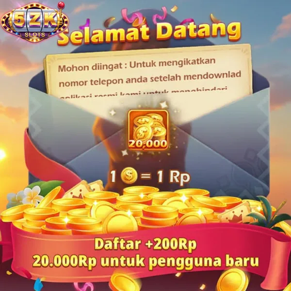 5ZK Bonus Member Baru 100%